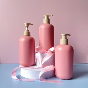 Chai HDPE Hồng vòi nhấn