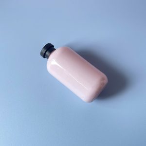 Chai PET Hồng nắp bật đen nhám 500ml