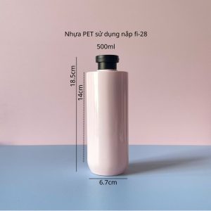 Chai PET Hồng vai ngang đáy bầu