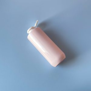 Chai PET Hồng vai ngang nắp bật Trắng
