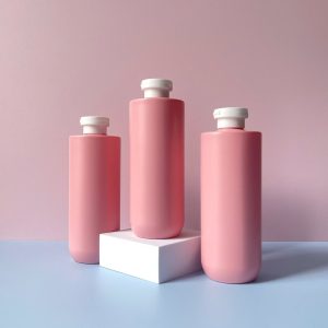 Chai HDPE vai ngang đáy bầu nắp bật trắng