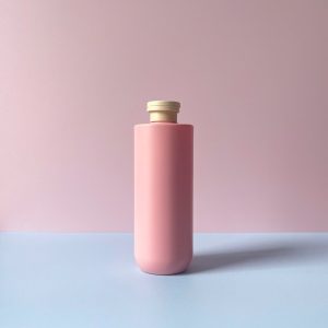 Chai HDPE vai ngang đáy bầu nắp bật nâu