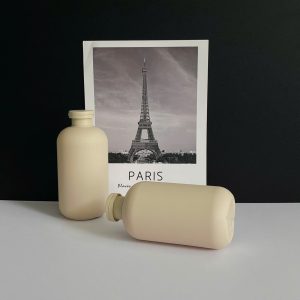 Chai HDPE nâu tròn nắp bật