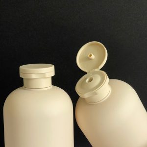 Chai HDPE nâu tròn nắp bật