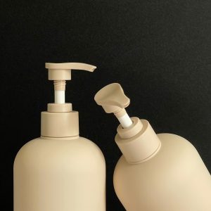 Chai HDPE nâu tròn vòi nhấn sóng