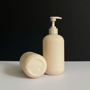 Chai HDPE nâu tròn vòi nhấn sóng