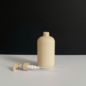 Chai HDPE nâu tròn vòi nhấn sóng