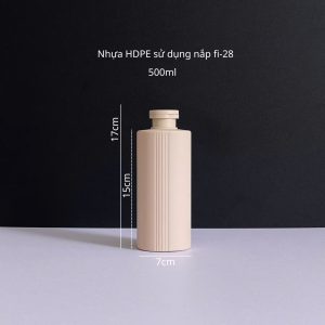 Chai HDPE Nâu sọc nắp bật