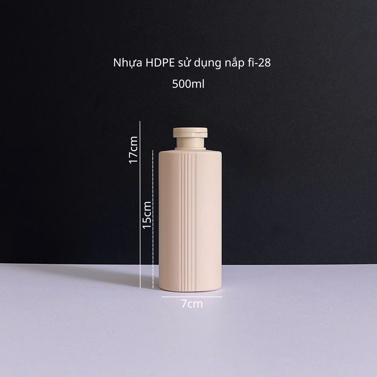 Chai HDPE Nâu sọc nắp bật