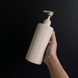 Chai HDPE nâu sọc vòi nhấn sóng