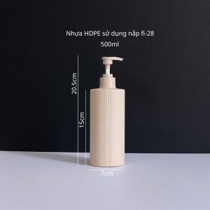 Chai HDPE nâu sọc vòi nhấn sóng