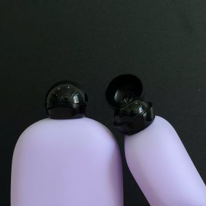 Chai HDPE thân tròn tím nắp bật