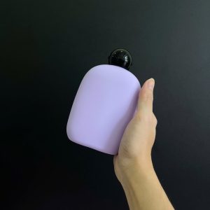 Chai HDPE thân tròn tím nắp bật