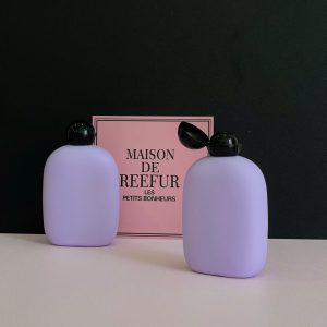 Chai HDPE thân tròn tím nắp bật