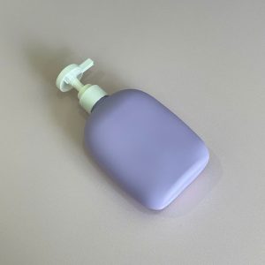 Chai HDPE thân tròn tím nắp dẹp trắng