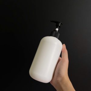 Chai HDPE tròn trắng vòi nhấn sóng