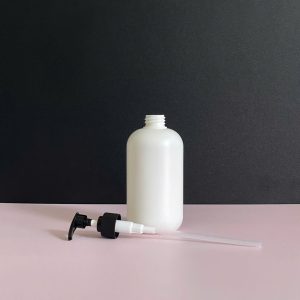 Chai HDPE tròn trắng vòi nhấn sóng