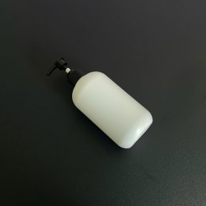 Chai HDPE tròn trắng vòi nhấn sóng