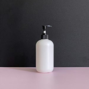 Chai HDPE tròn trắng vòi nhấn sóng