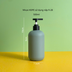 Chai HDPE xanh đậm vòi nhấn dẹp