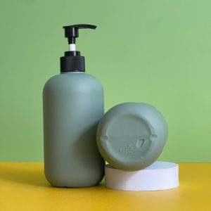 Chai HDPE xanh đậm vòi nhấn sóng đen