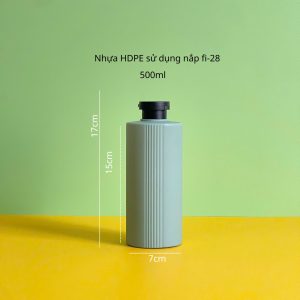 Chai HDPE 2 lớp xanh đậm nắp bật