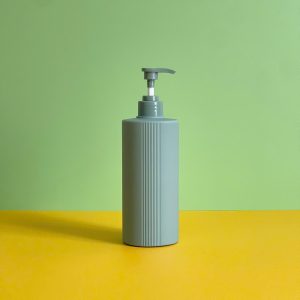 Chai HDPE sọc xanh đậm vòi nhấn sóng xanh