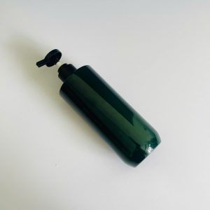 Chai PET Xanh Ngọc vòi nhấn dẹp đen