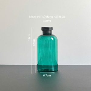 Chai PET xanh ngọc nắp bật 350ml