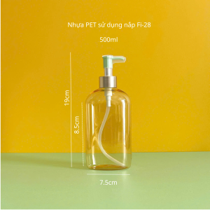 Chai đựng sữa tắm vàng trong PET vòi nhấn xanh nhọn