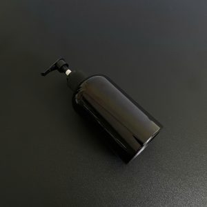 Chai PET nâu đen vòi nhấn sóng