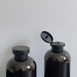 Chai PET nâu đen nắp bật