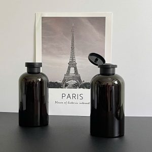 Chai PET nâu đen nắp bật