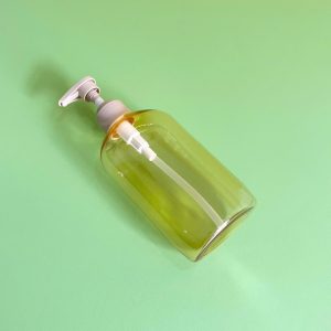 Chai đựng sữa tắm vàng trong PET vòi nhấn nâu nhám