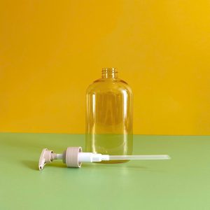 Chai đựng sữa tắm vàng trong PET vòi nhấn nâu nhám