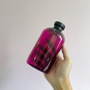 Chai PET tím tròn nắp bật Đen 500ml
