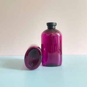 Chai PET tím tròn nắp bật Đen 500ml