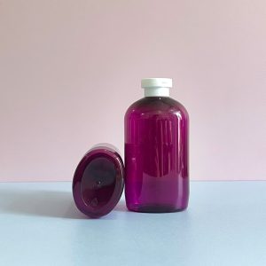 Chai PET tím tròn nắp bật Trắng 500ml