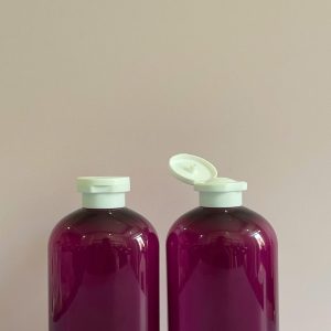 Chai PET tím tròn nắp bật Trắng 500ml