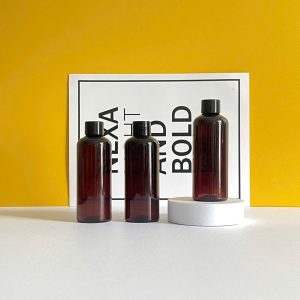 Chai Nhựa PET Nâu Đen 100ml Nắp Vặn