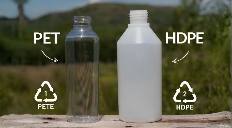 So sánh chai nhựa PET và HDPE
